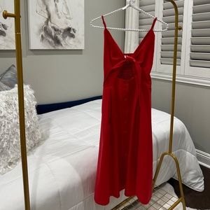 Adorable Red Strappy Adjustable Dress !